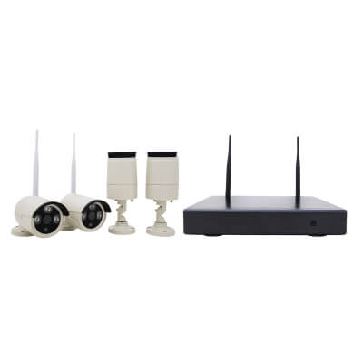 Комплект WiFi видеонаблюдения (регистратор, 4 внешние камеры, блоки питания 2А, мышь)-1