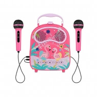 Детская караоке система - микрофон и колонка Flamingo