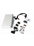 Налобный осветитель с бинокулярами 3.5х и линзой, 2 АКБ, черный